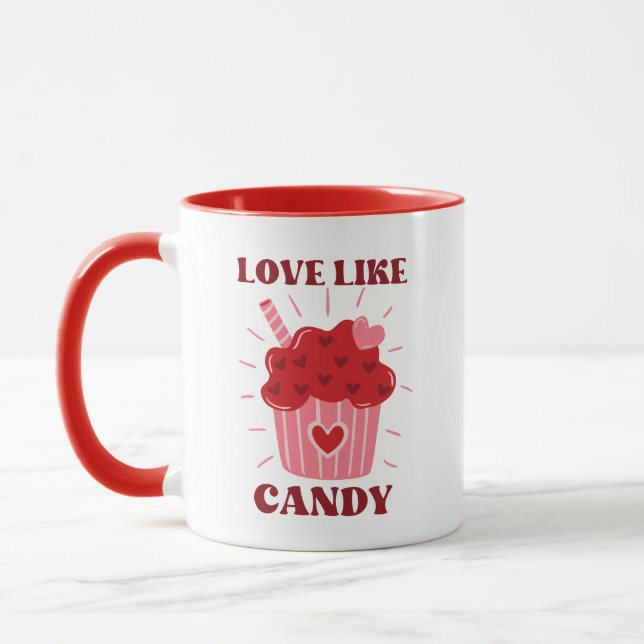 Taza Amor Como Candy Valentine Mug Temático (Izquierda)
