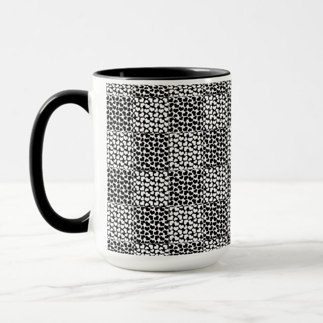 Taza Amor controlado en blanco y negro (Izquierda)