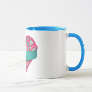 Taza Amor-corazón del Popsicle con la bandera,