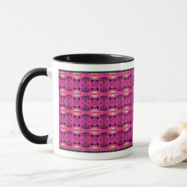 Taza Amor de Mariposa | Borde Abstracto de Mariposa