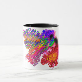 Taza amor de pájaro colibrí