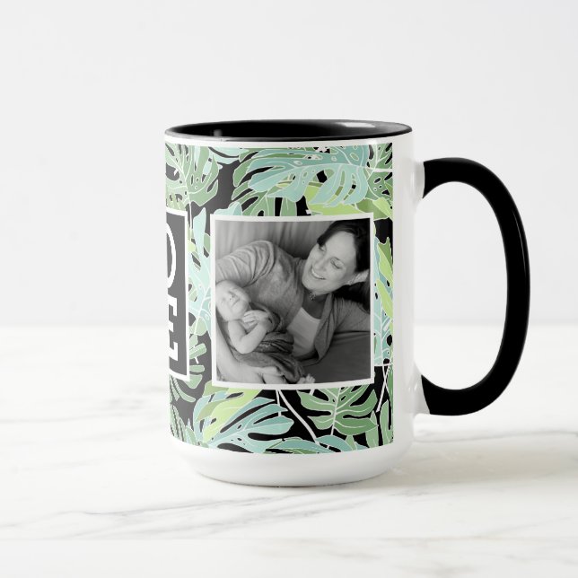 Taza AMOR del estampado de flores el | de la selva con (Derecha)
