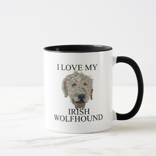 Taza ¡Amor del Wolfhound irlandés! (Derecha)