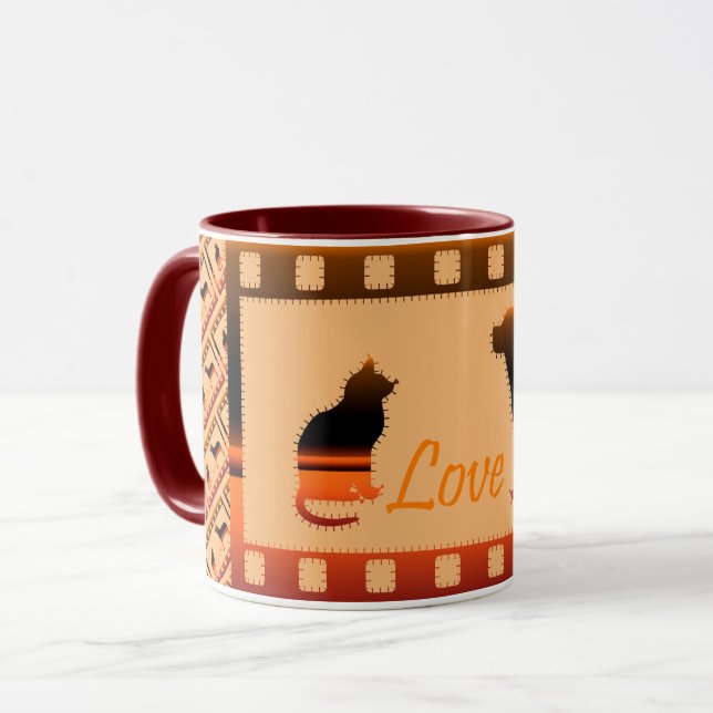 Taza Amor Elegante Moderno Popular Mejor Corazón (Anverso izquierdo)