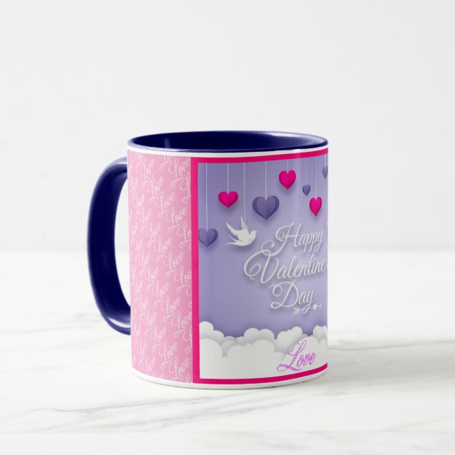 Taza Amor Elegante Moderno Popular Mejor Corazón (Anverso izquierdo)