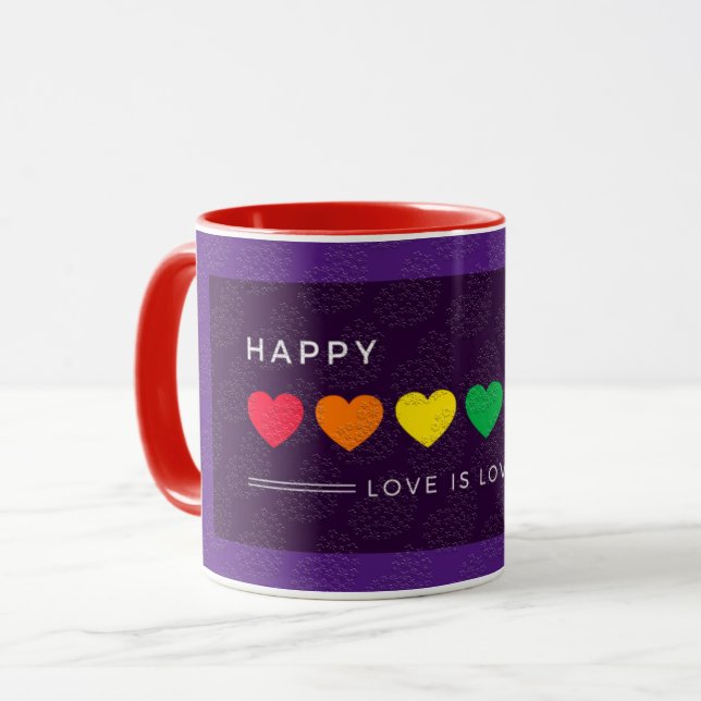 Taza Amor Elegante Moderno Popular Mejor Corazón (Anverso izquierdo)