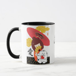 Taza AMOR KOKESHI Perrito Chow corazón
