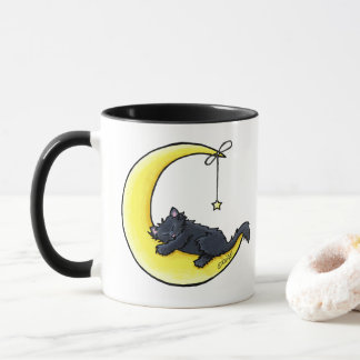 Taza Amor lunar Gato negro de dos tonos café Mug
