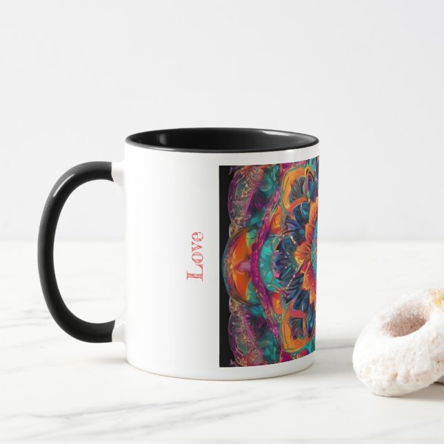 Taza Amor mandala mug (Con donut)