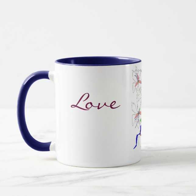 Taza "Amor, mentiras de paz" Mug - Personalizable (Izquierda)