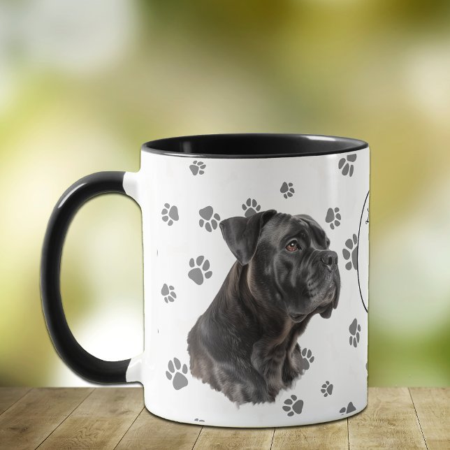 Taza Amor Mi Huella de Perro Cane Corso (Subido por el creador)