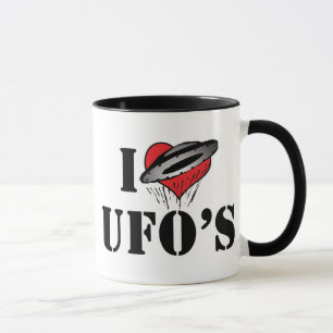 Taza Amor Ovnis Del Corazón - Área 51 Amante Alien Rosw