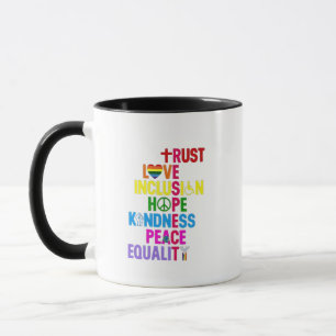Taza Amor Paz Igualdad Amor Inclusión Esperanza