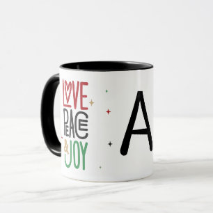 Taza Amor, paz y alegría Inicial