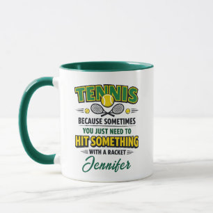 Taza Amor Personalizado de Tenis   Feliz Día de Tenis