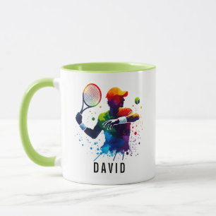 Taza Amor Personalizado de Tenis   Feliz Día de Tenis
