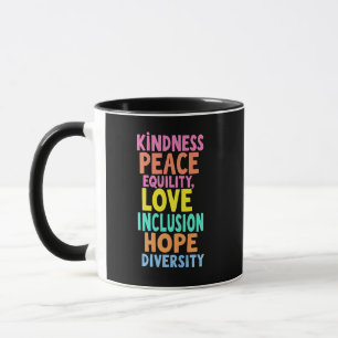 Taza Amor por la Paz Igualdad Inclusión Esperanza Diver