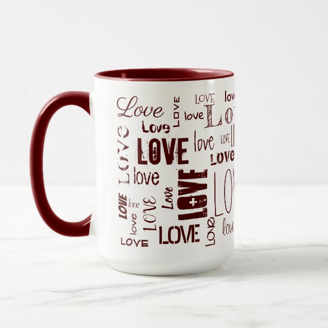 Taza ¡AMOR Rojo! Tipografía (Izquierda)