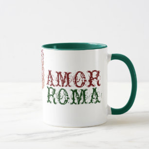 Taza Amor Roma con el cordón verde