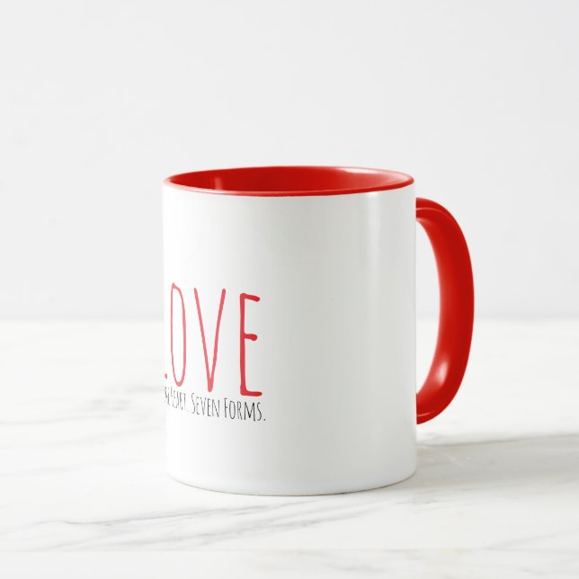 Taza Amor - Un Corazón. Siete Formas (Anverso derecho)