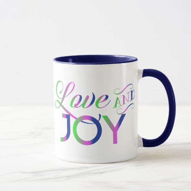 Taza Amor Y Alegría Coloridos (Derecha)