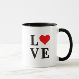 Taza AMOR y Corazón Minimalista Elegante
