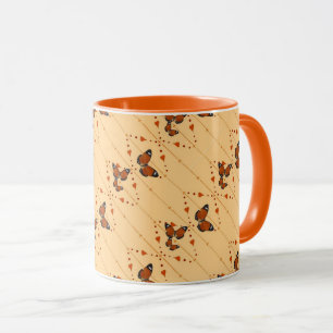 Taza Amor y Mariposas en versión naranja 2