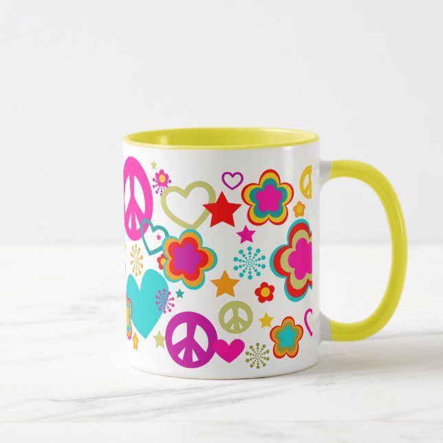 Taza Amor y todo de la paz femeninos (Derecha)