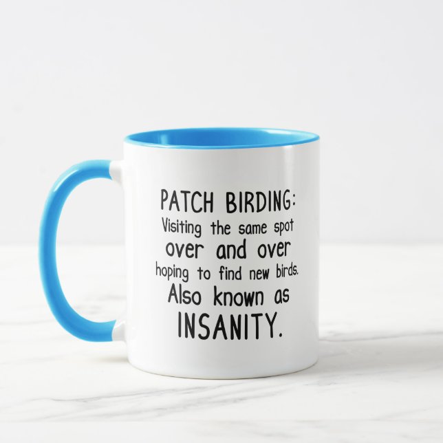 Taza Amortización divertida de parches es demencia (Izquierda)