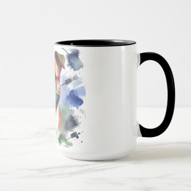 Taza Amstaff färgrik.  (Derecha)