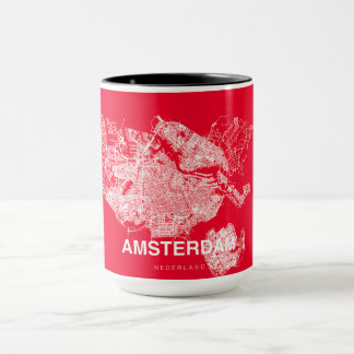 Taza Amsterdam map