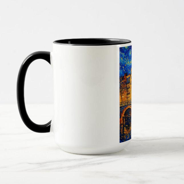 Taza Amsterdam Night Mug – Van Gogh Inspired Canal Ligh (Izquierda)