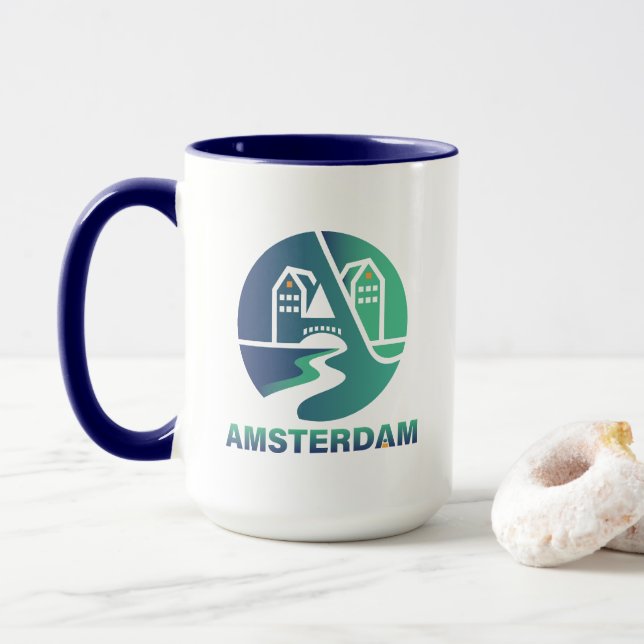 Taza Ámsterdam Países Bajos Europa (Con donut)