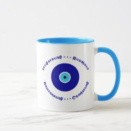 Taza Amulet de ojos de maldad azul de sueño personaliza