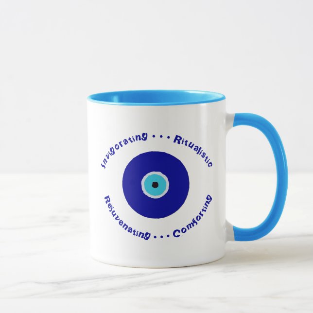 Taza Amulet de ojos de maldad azul de sueño personaliza (Derecha)