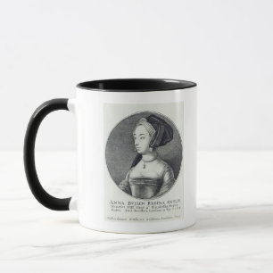 Taza Ana Bolena, grabado al agua fuerte por Wenceslaus