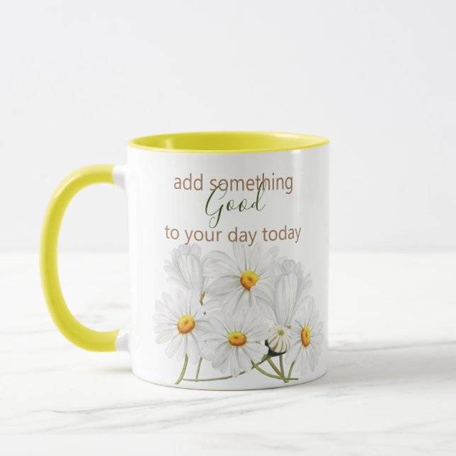 Taza Añadir algo bueno de Daisies Mug (Izquierda)