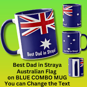 Taza Añadir el nombre a mejor bandera australiana de pa