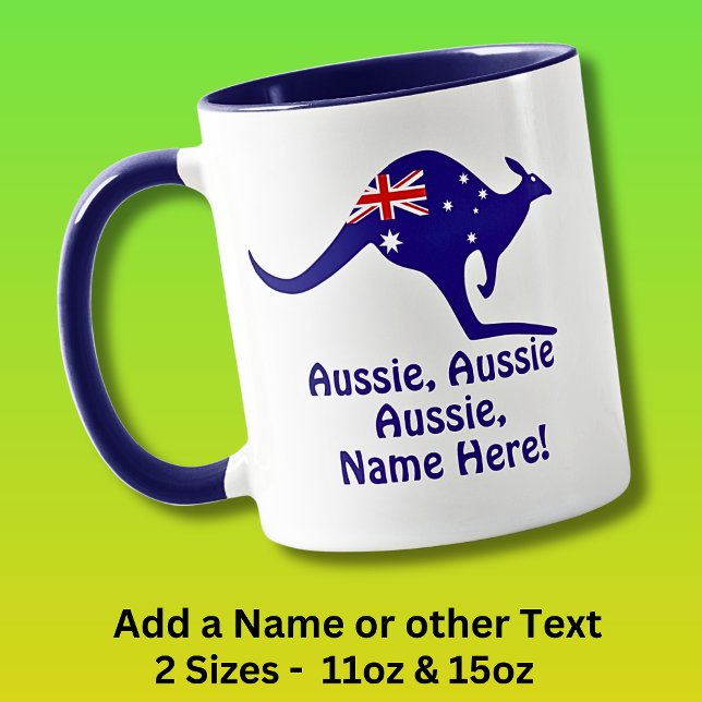 Taza Añadir nombre, australiano australiano australiano (Subido por el creador)