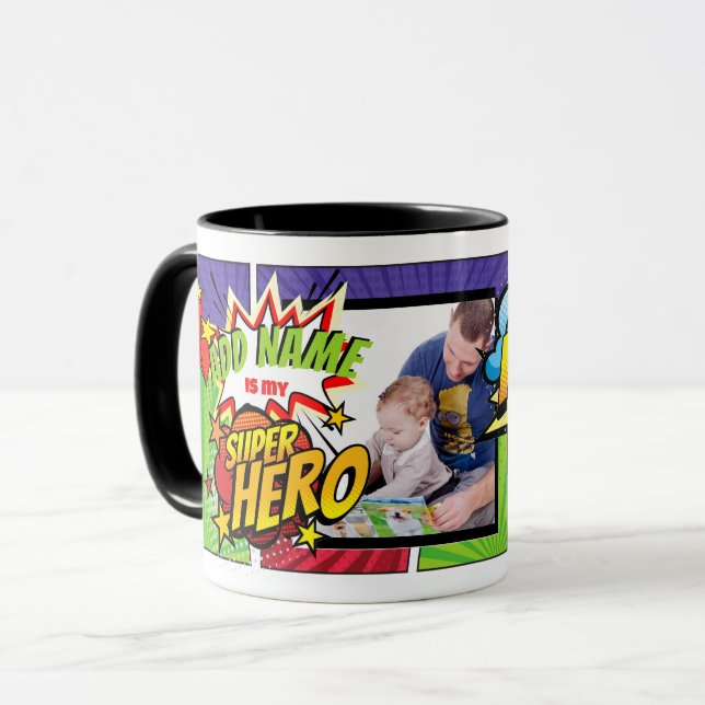 Taza (AÑADIR NOMBRE) ES MI COMIC DE FOTO DE Personaliza (Anverso izquierdo)