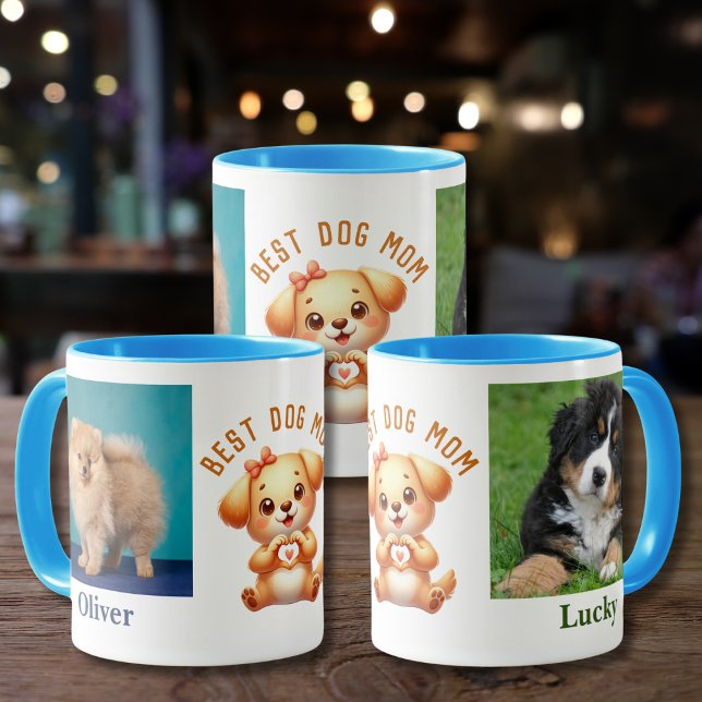 Taza Añadir nombres de fotos Mensaje de perro personali (Subido por el creador)