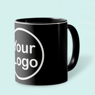 Taza Añadir su propio logotipo Fondo negro