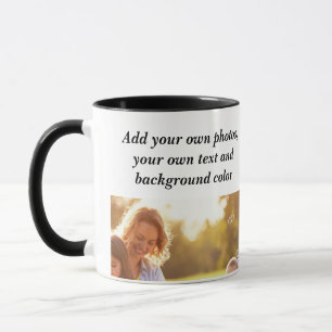 Taza Añadir sus propias fotos, texto y lanzamiento de f