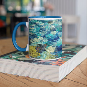 Taza Añadir tu propia foto de arte abstracta