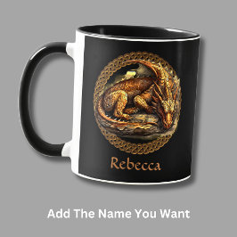 Taza Añadir un nombre para el dragón marrón