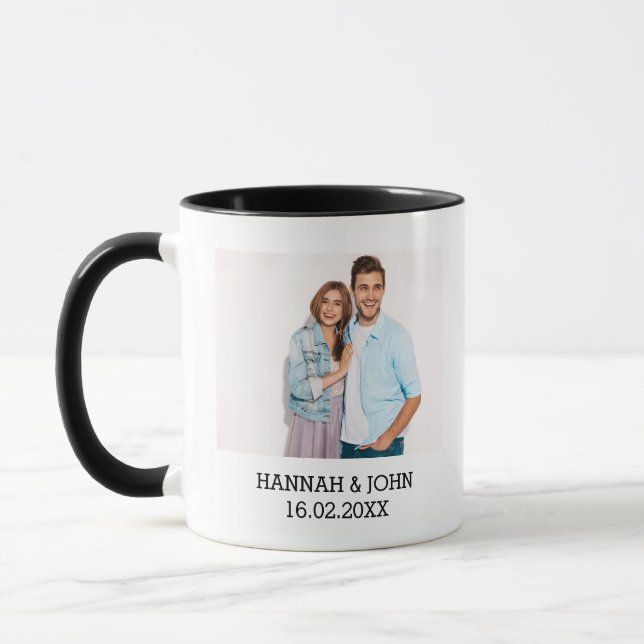 Taza Añadir un Personalizado único fotográfico/texto pe (Izquierda)