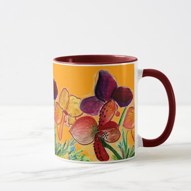 Taza anaranjada de la diversión (Derecha)