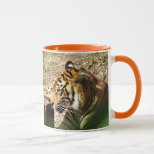 Taza anaranjada del tigre