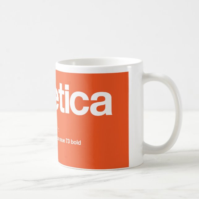 Taza anaranjada reversa grande de LoveHelvetica (Derecha)
