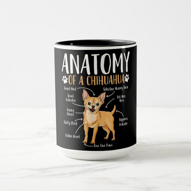 Taza Anatomía de perro de Chihuahua (Centro)